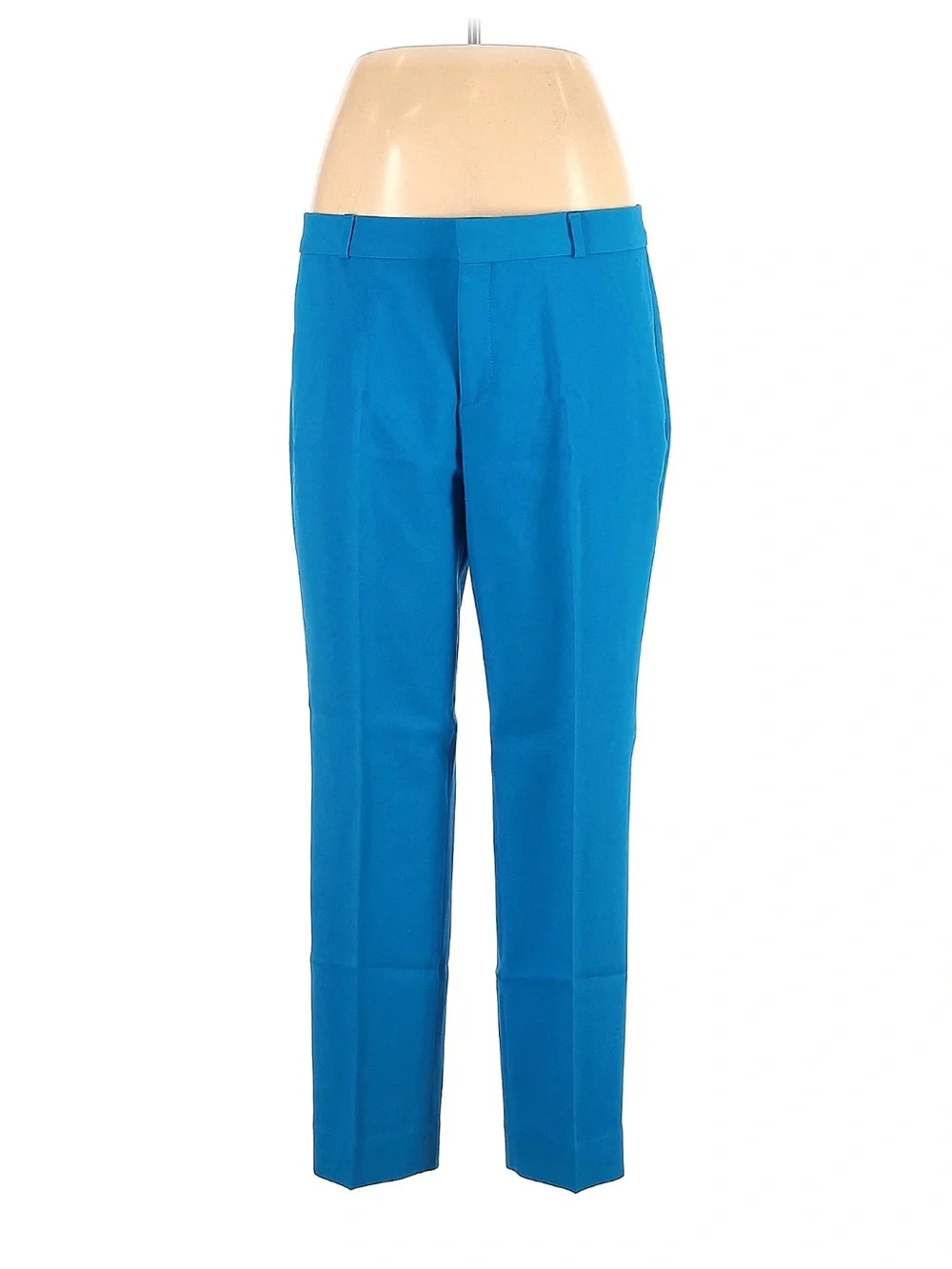 J. Crew Cropped Straight-Leg Pants in Vibrant Blue